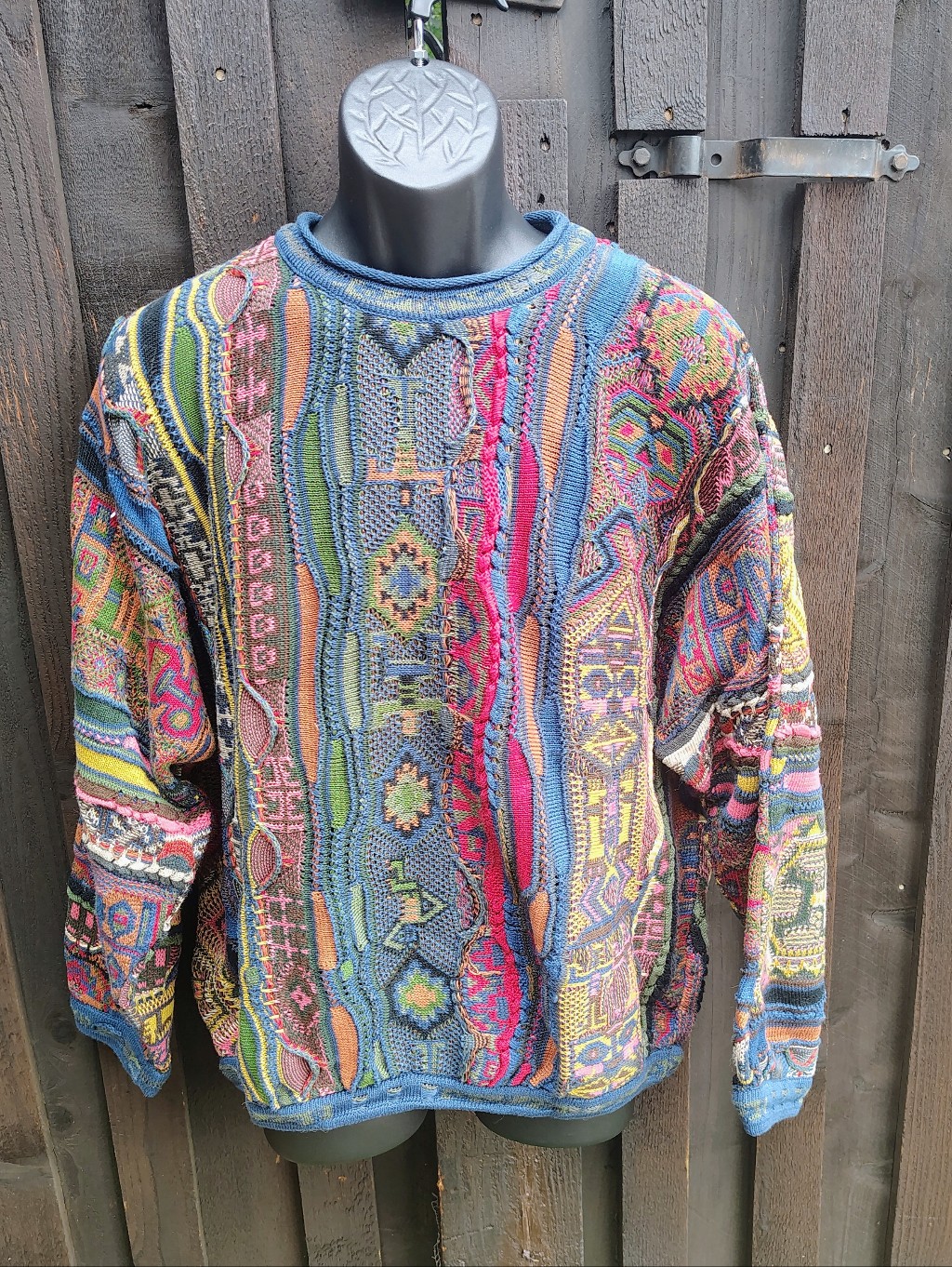 Coogi Multicolor Knit Crewneck Sweater